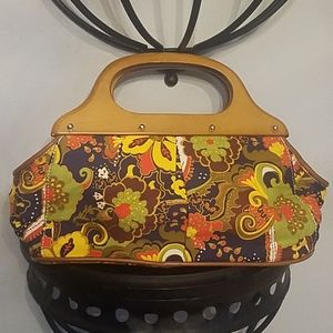 J.Crew Blue Paisley handbag